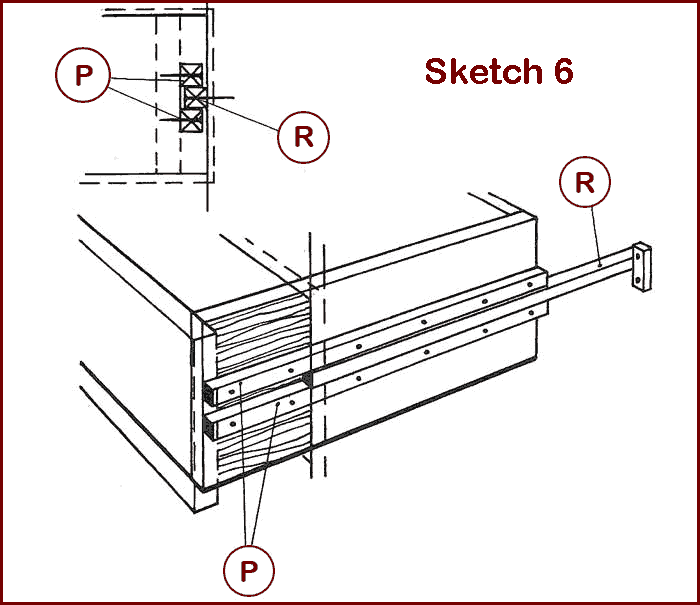 hardwood rail for drawer