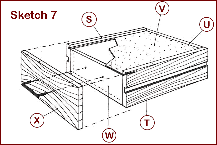 slotted wooden drawer