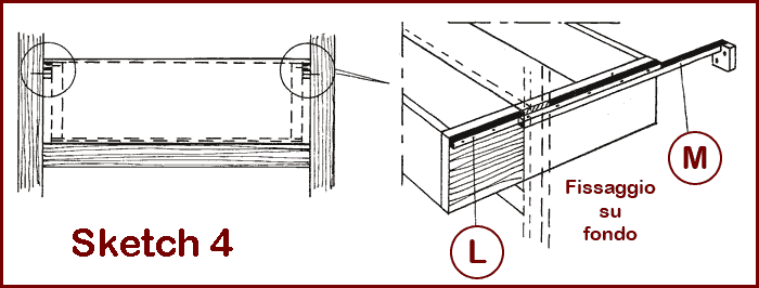 suspended wooden drawer