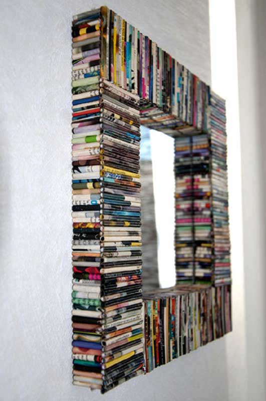 paper roll mirror frame