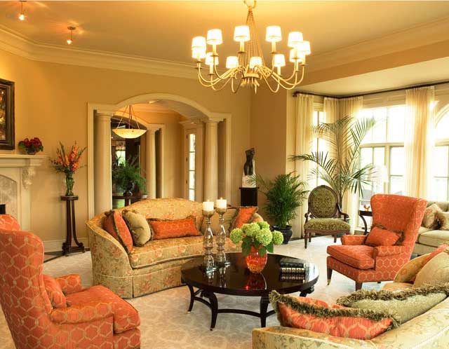 Sofas in the middle of the room