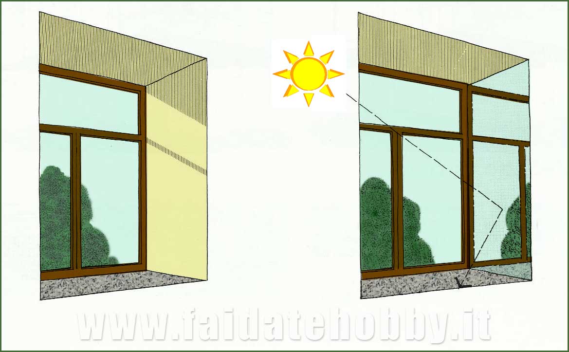 window recess with mirror