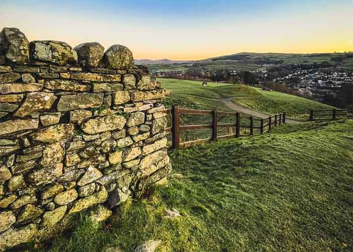 dry stone wall in the countryside